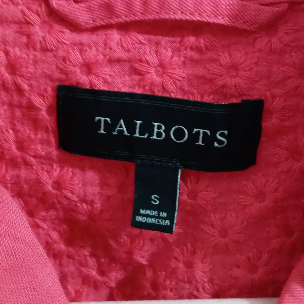 Talbots Raspberry Linen Jacket Size Small - Picture 3 of 8